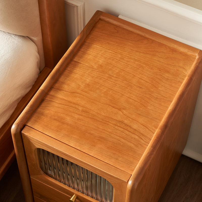 Scandinavian Cherry Wood Side Table SKYLAR Color Swatches