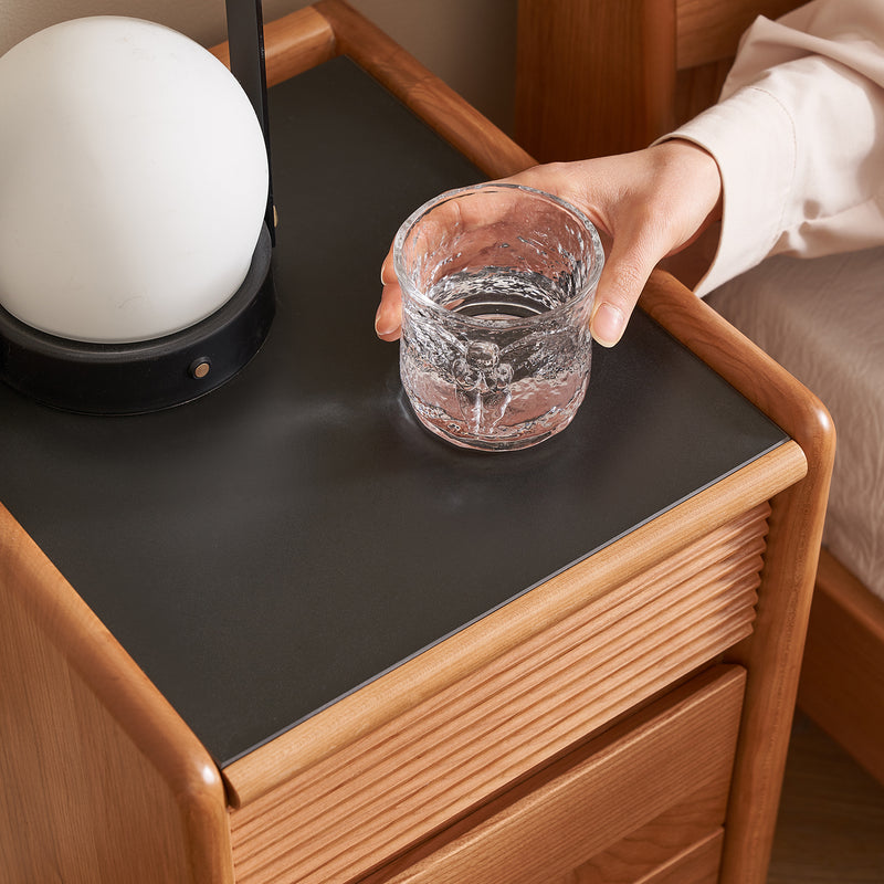 Scandinavian Cherry Wood Side Table AURIA Color Swatches