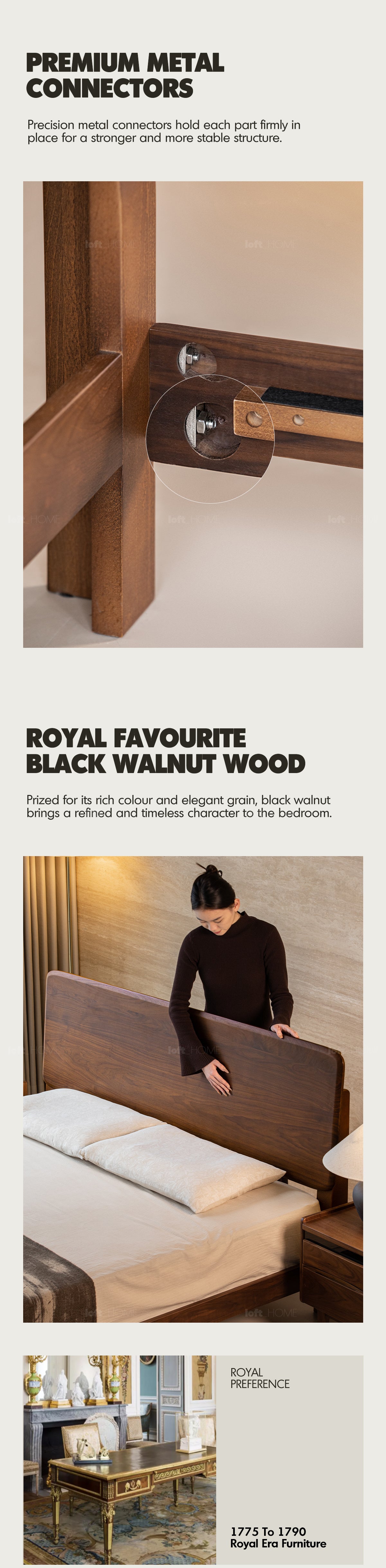 Japandi Walnut Wood Bed DUNE Good to Know - 4