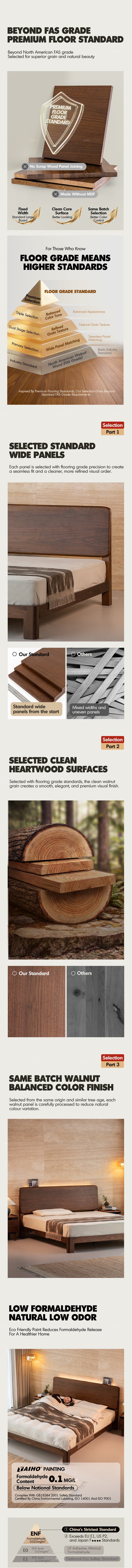 Japandi Walnut Wood Bed DUNE Good to Know - 5