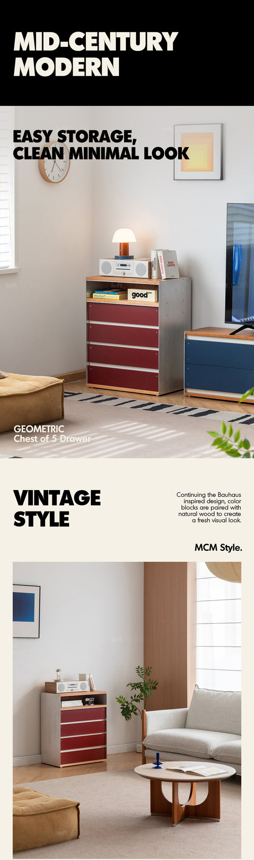 Bauhaus Aluminium Chest Of 5 Drawer GEOMETRIC Good to Know Preview-1