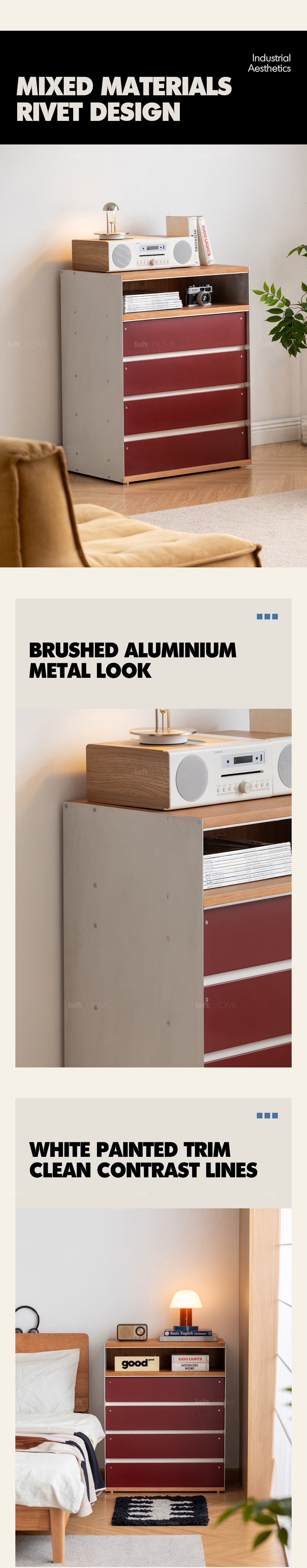 Bauhaus Aluminium Chest Of 5 Drawer GEOMETRIC Good to Know - 2