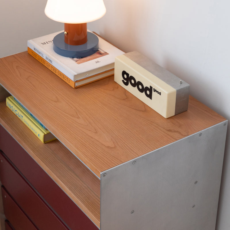 Bauhaus Aluminium Chest Of 5 Drawer GEOMETRIC Color Swatches