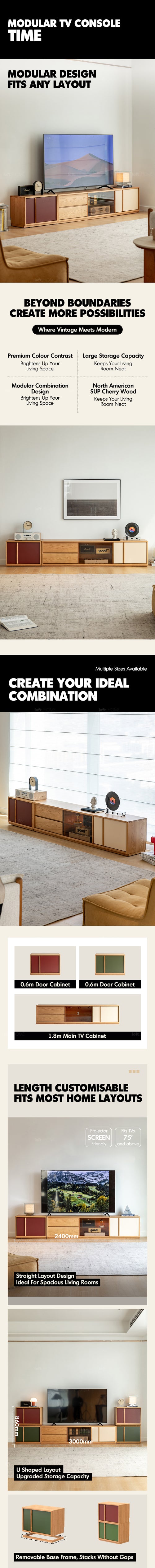 Bauhaus Cherry Wood TV Console TIME Good to Know Preview-1
