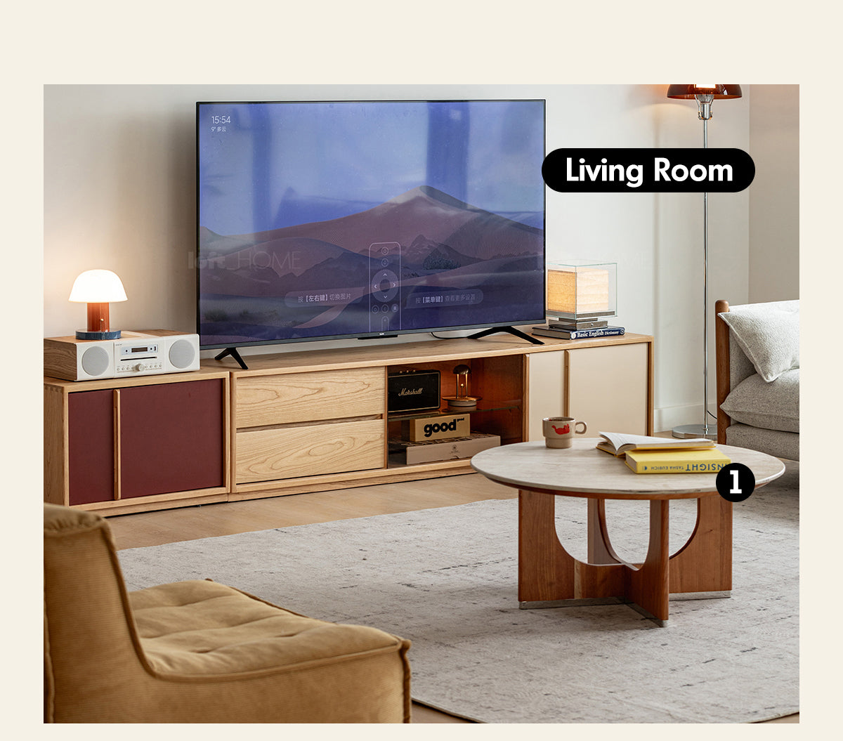 Bauhaus Cherry Wood TV Console TIME Good to Know - 10