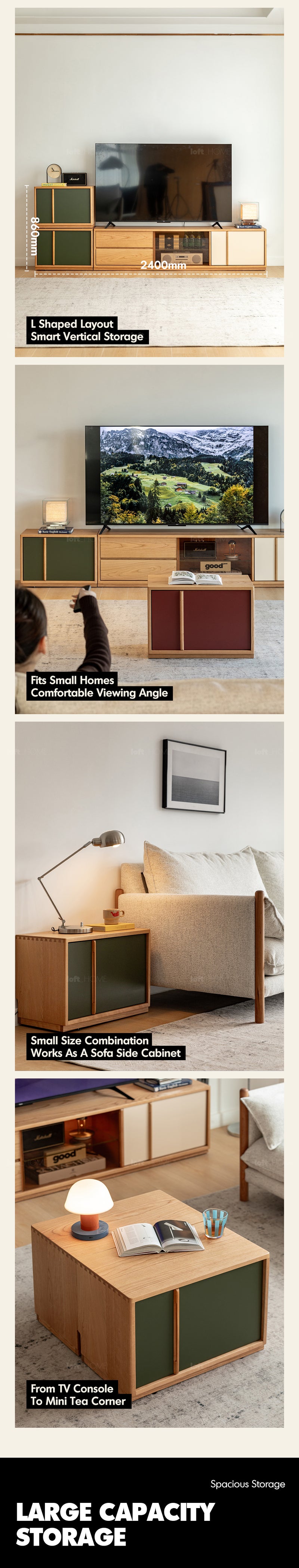 Bauhaus Cherry Wood TV Console TIME Good to Know - 2