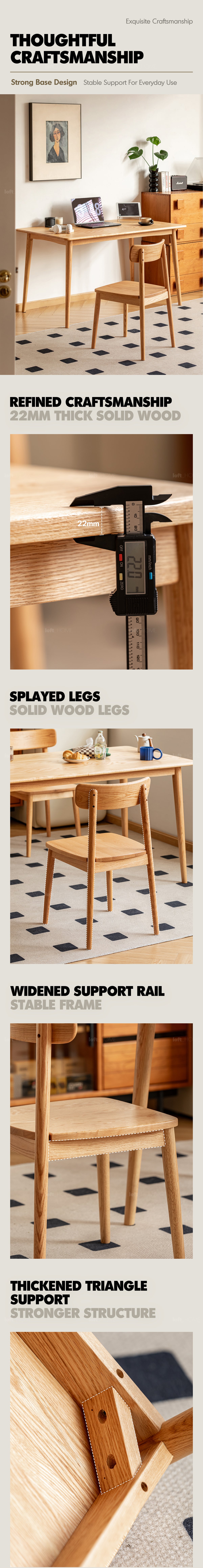 Scandinavian Oak Wood  Dining Chair GREEN Good to Know - 3