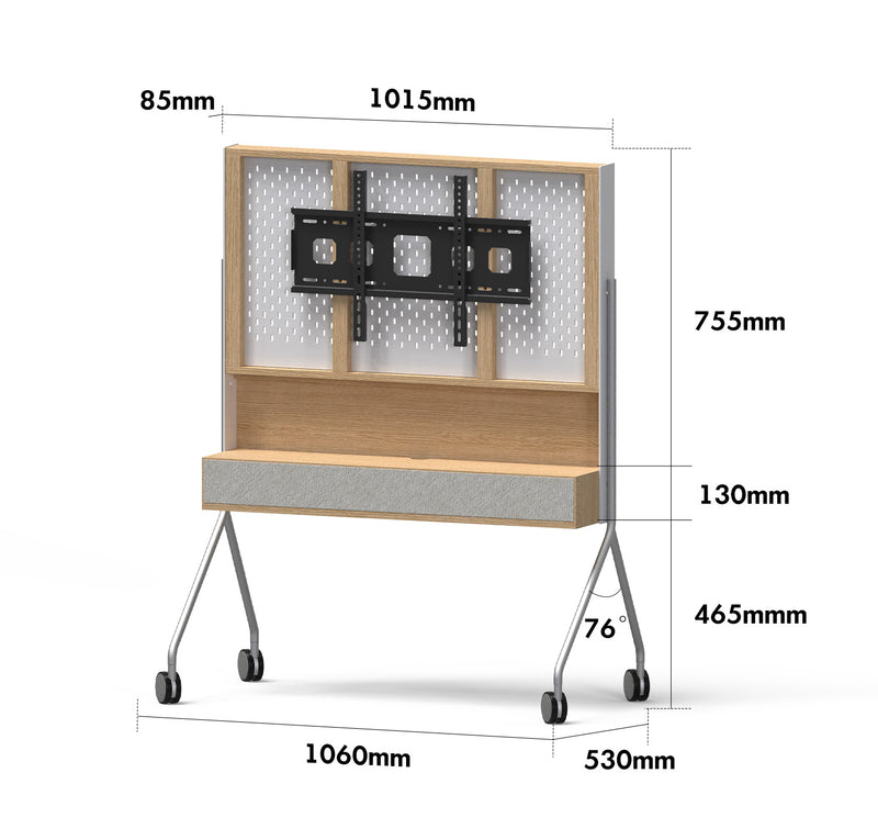 Minimalist Ash Wood Veneer TV Hanger ROAM Size Chart