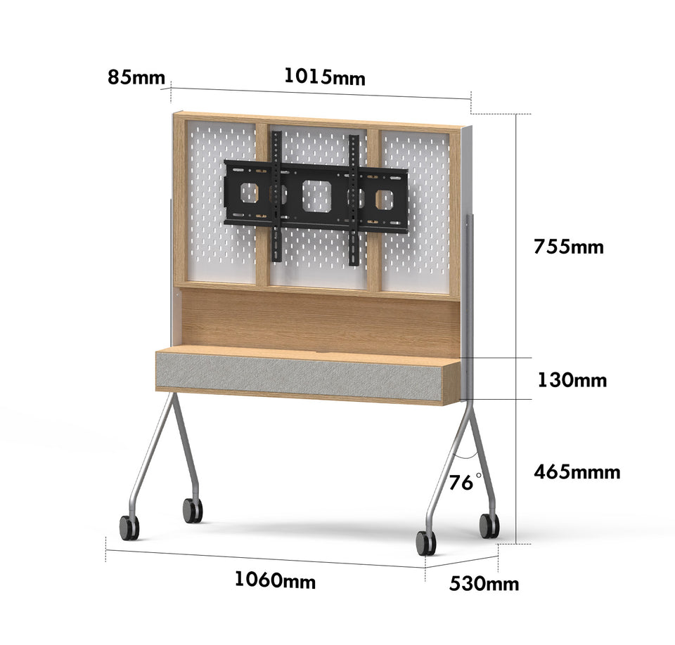 Minimalist Ash Wood Veneer TV Hanger ROAM Size Chart