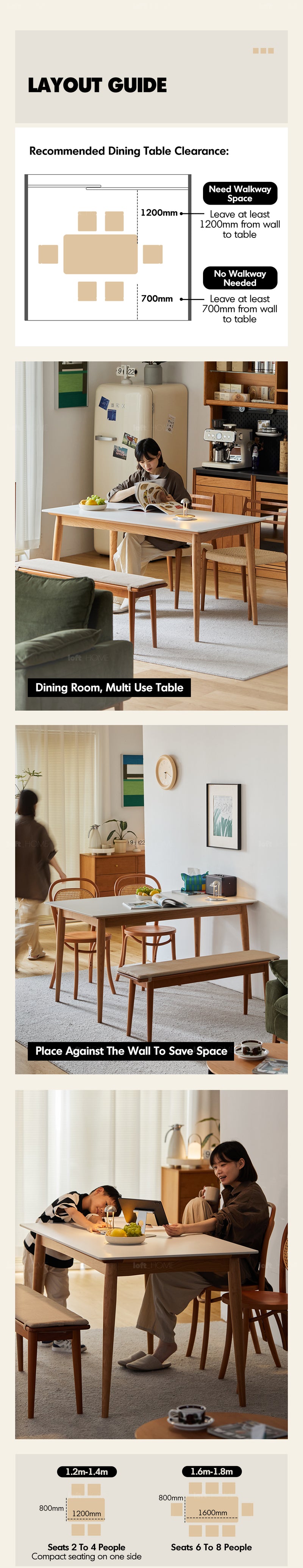 Scandinavian Oak Wood Sintered Stone Dining Table GREEN Good to Know - 6