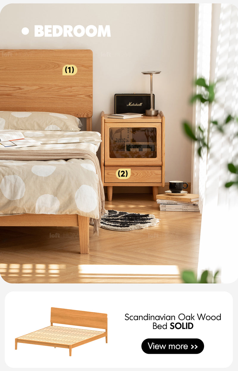 Scandinavian Oak Wood Side Table OXYGEN Good to Know - 5