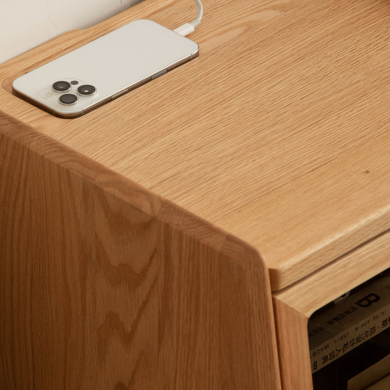 Scandinavian Oak Wood Side Table OXYGEN Color Swatches