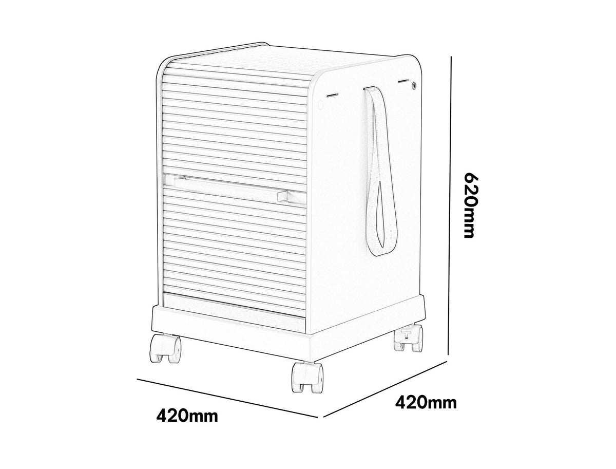 Bauhaus Plastic Wheeled Side Table FOLLOW ME Size Chart
