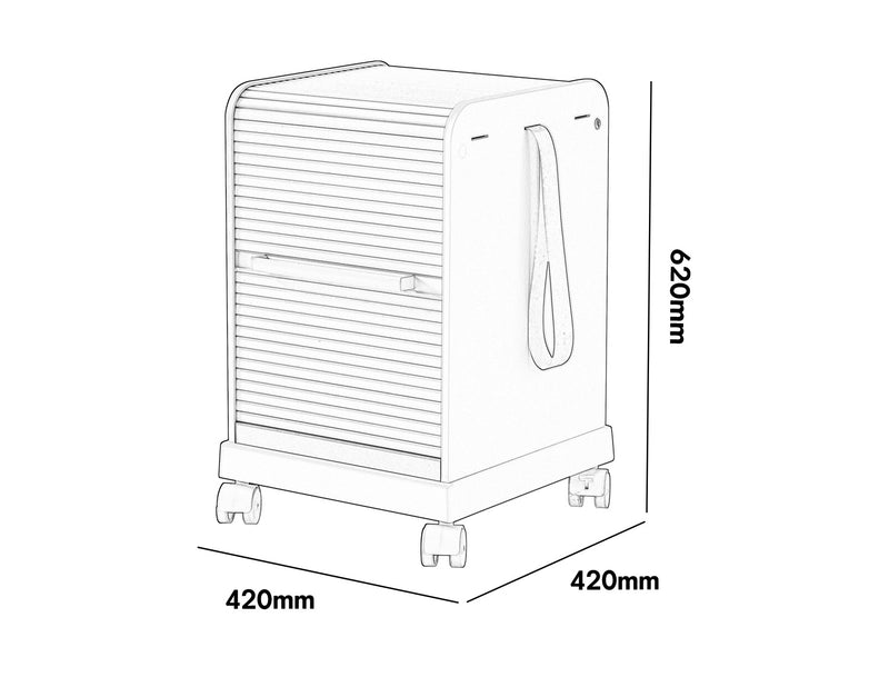 Bauhaus Plastic Wheeled Side Table FOLLOW ME Size Chart