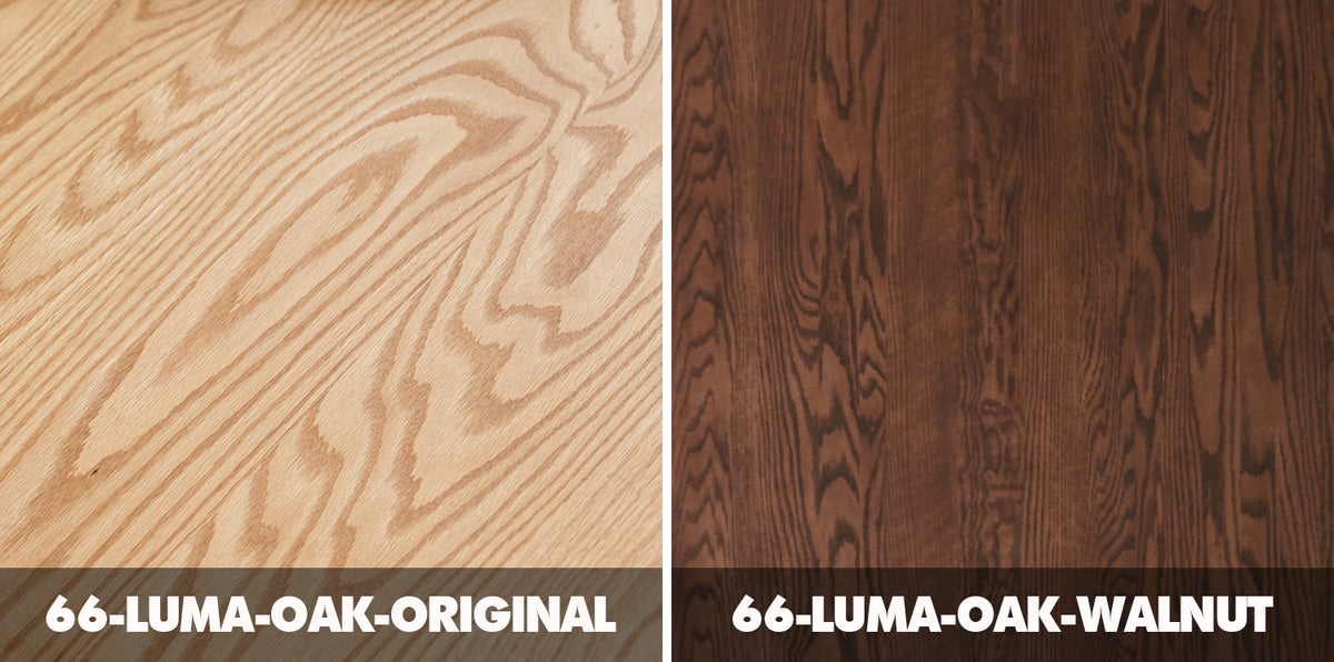 Scandinavian Oak Wood Side Table Shelf LUMA Color Swatches