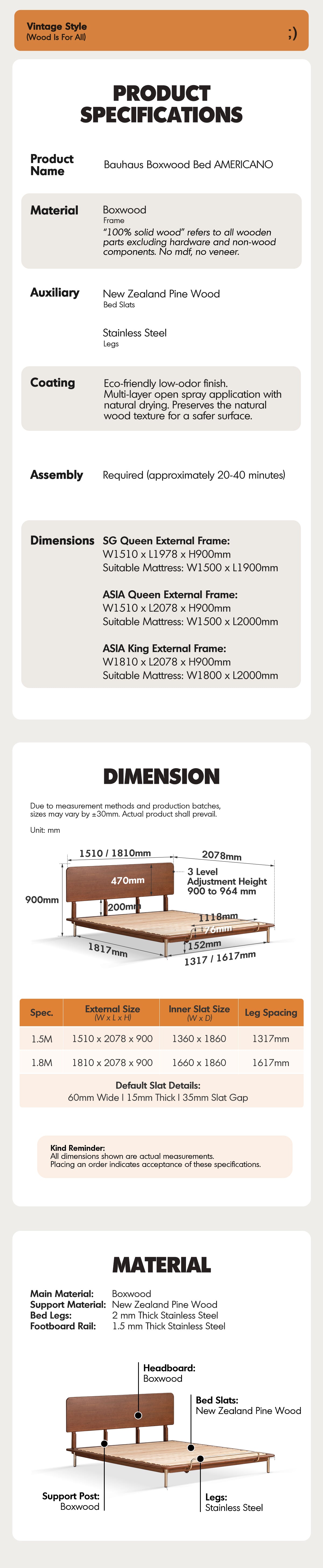Bauhaus Boxwood Bed AMERICANO Good to Know - 4