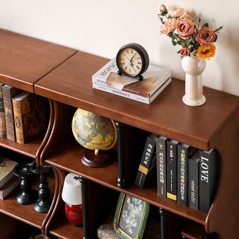 Vintage Rubber Wood Bookshelf HADID Color Swatches