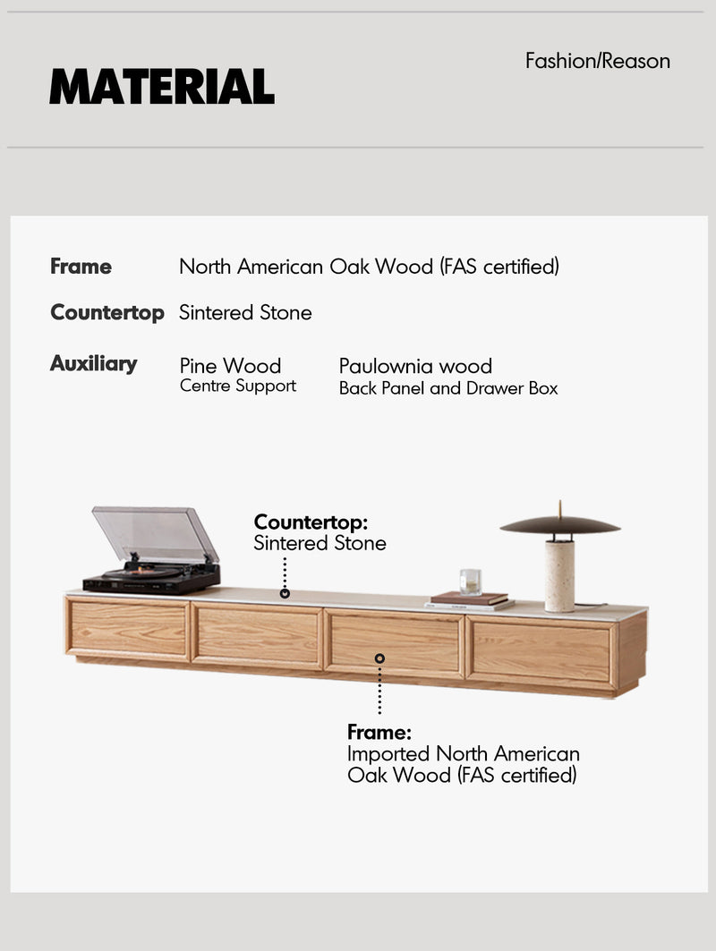 Scandinavian Oak Wood TV Console ROCKWELL Good to Know - 7