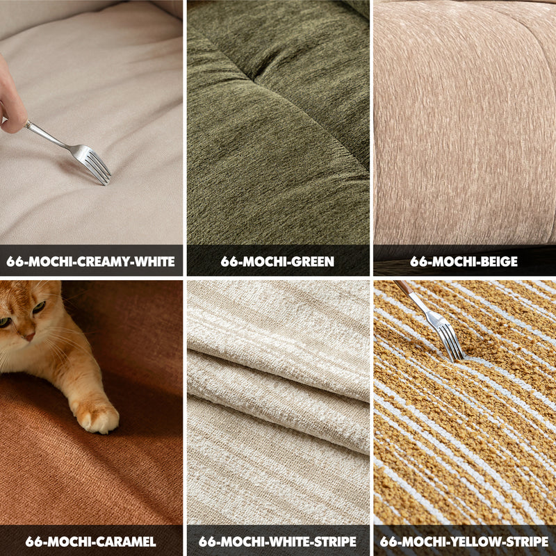 Cream Fabric 3 Seater Sofa MOCHI Color Swatches