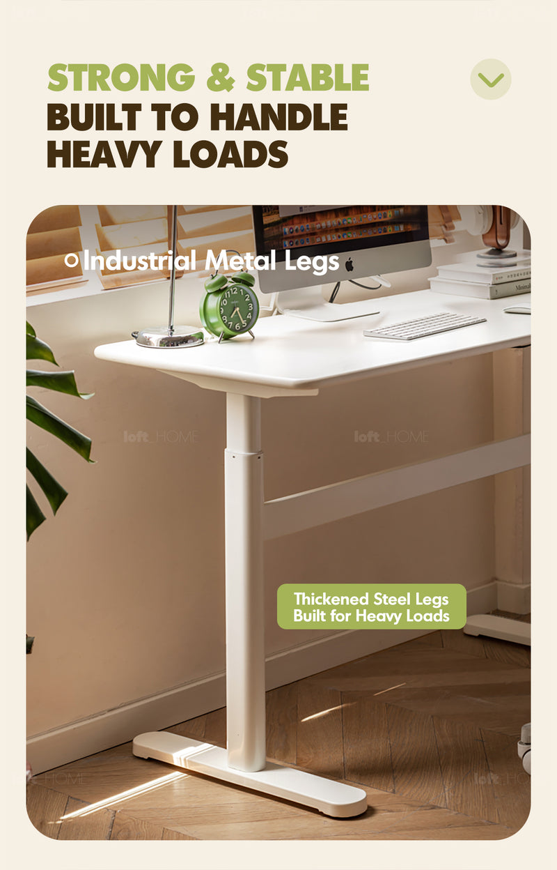 Modern Rubber Wood Electric Height Adjustable Study Table ORACLE More Details and Instruction_3