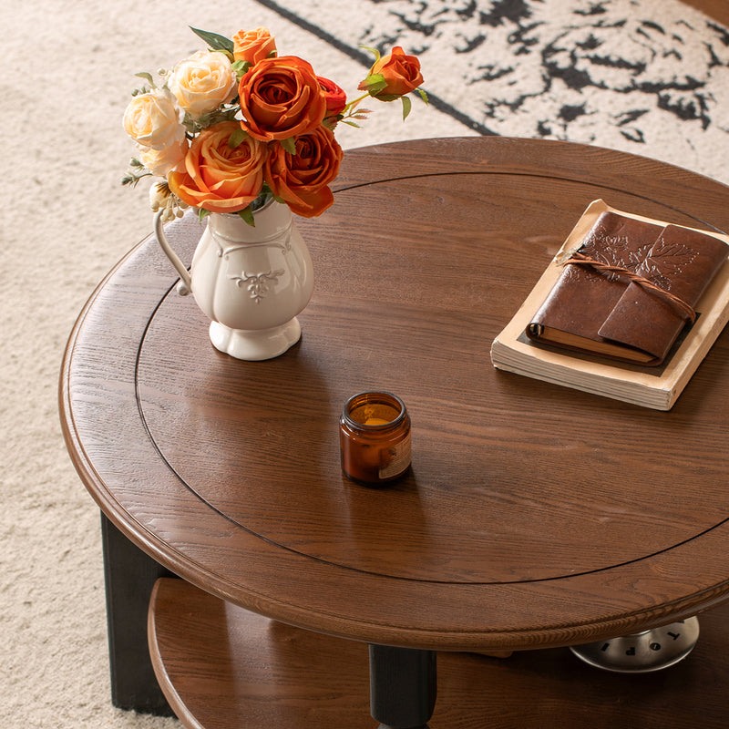 Japandi Ash Wood Coffee Table Set MONA Color Swatches