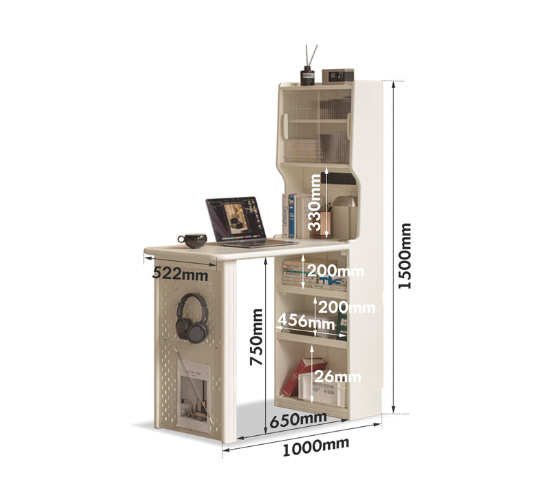 Modern Rubber Wood Study Table H Size Chart