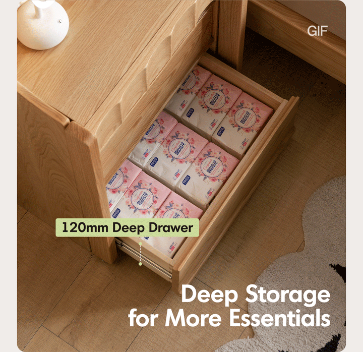 Scandinavian oak wood extendable dressing table magicbox environmental situation.