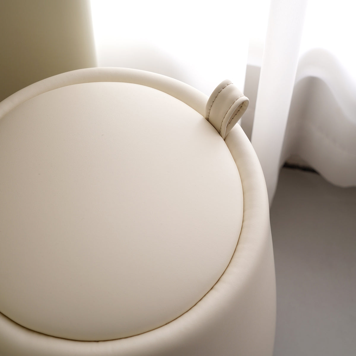 Modern Microfiber Leather Dressing Stool PUDDING Color Swatches
