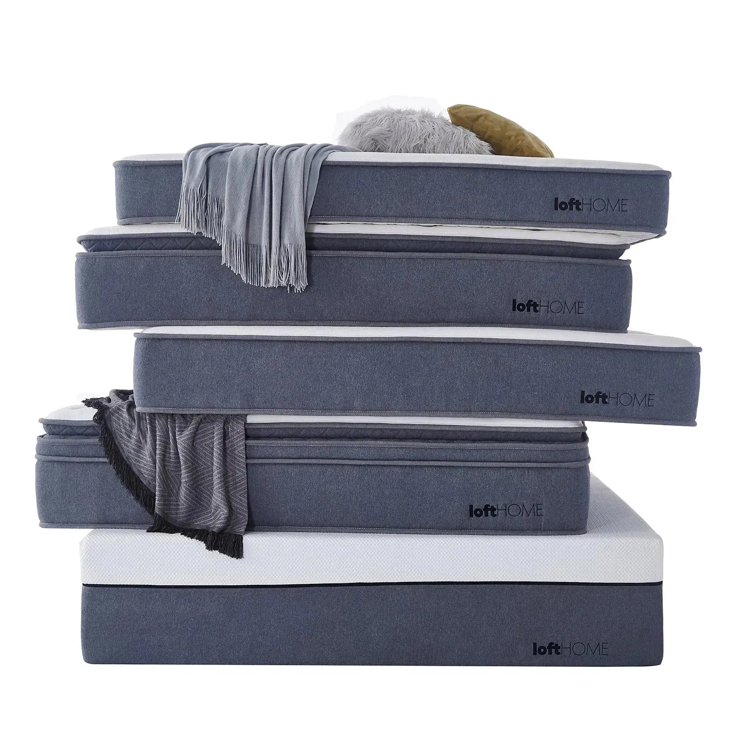 35cm latex gel memory foam pocket spring mattress deep layered structure.
