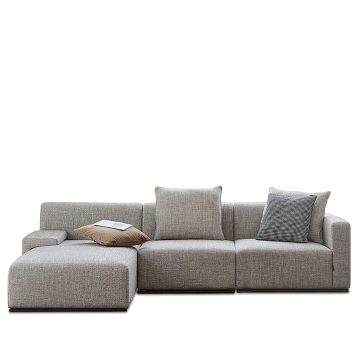 Minimalist Fabric 2+L Sectional Sofa NEMO White Background
