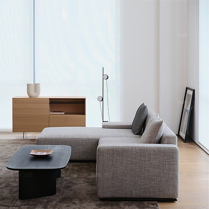Minimalist Fabric 2+L Sectional Sofa NEMO In-context