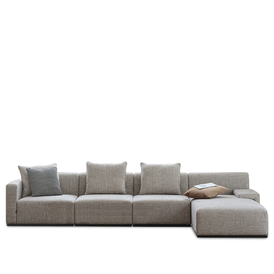 Minimalist Fabric 3+L Sectional Sofa NEMO White Background