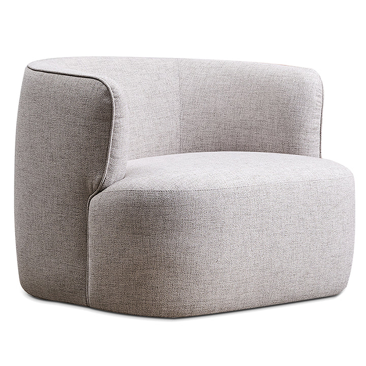 Minimalist Fabric Revolving 1 Seater Sofa HEB White Background