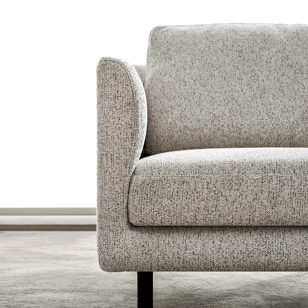 Minimalist fabric 1 seater sofa nor layered structure.