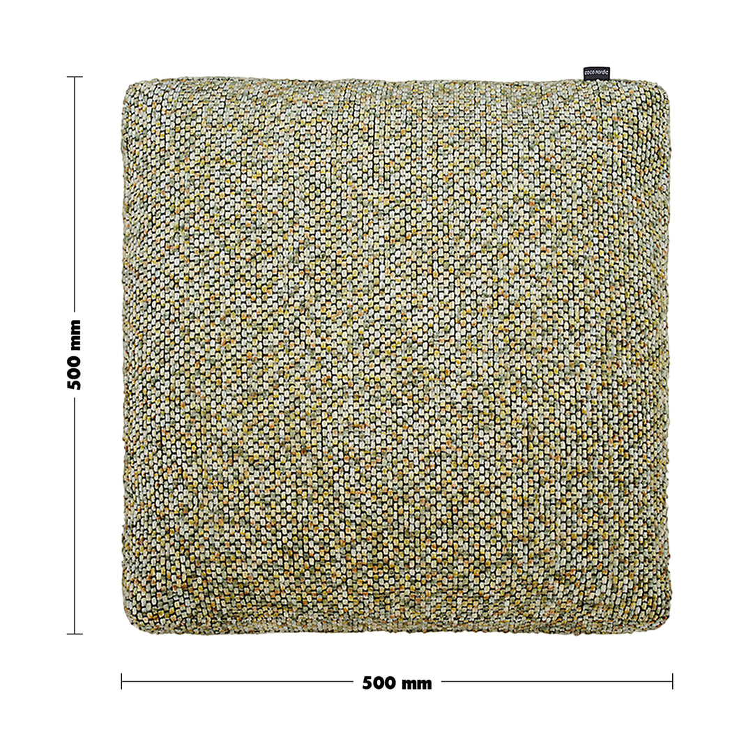 Minimalist Fabric Sofa Pillow SUMMER Green Size Chart