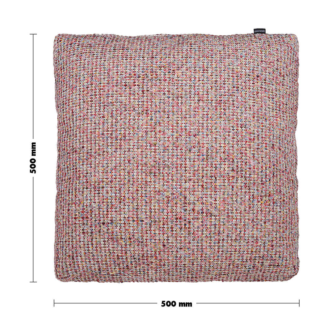 Minimalist Fabric Sofa Pillow AUTUMN Pink Size Chart