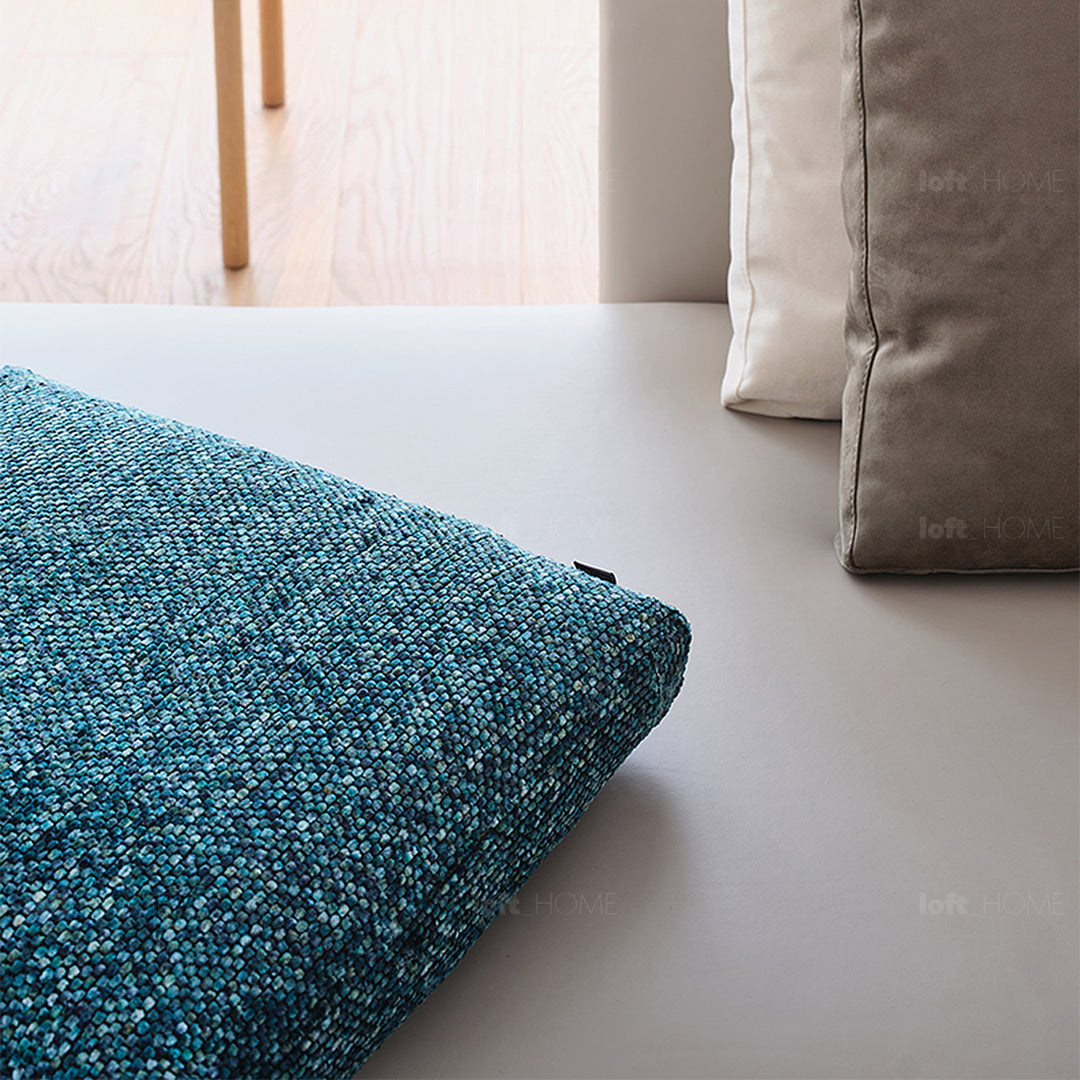 Minimalist Fabric Sofa Pillow WINTER Blue Close-up