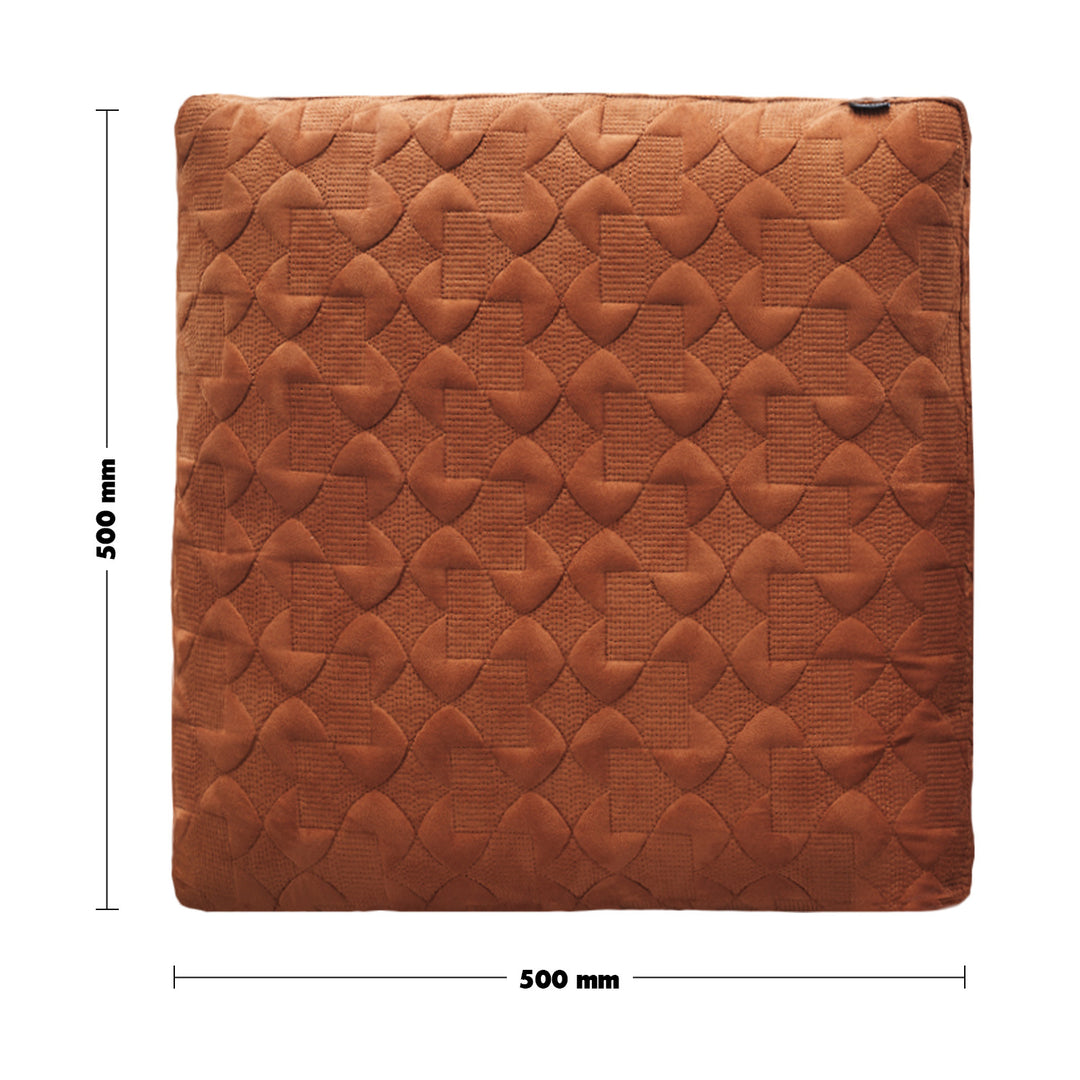 Minimalist Fabric Sofa Pillow CLASSIC Orange Size Chart