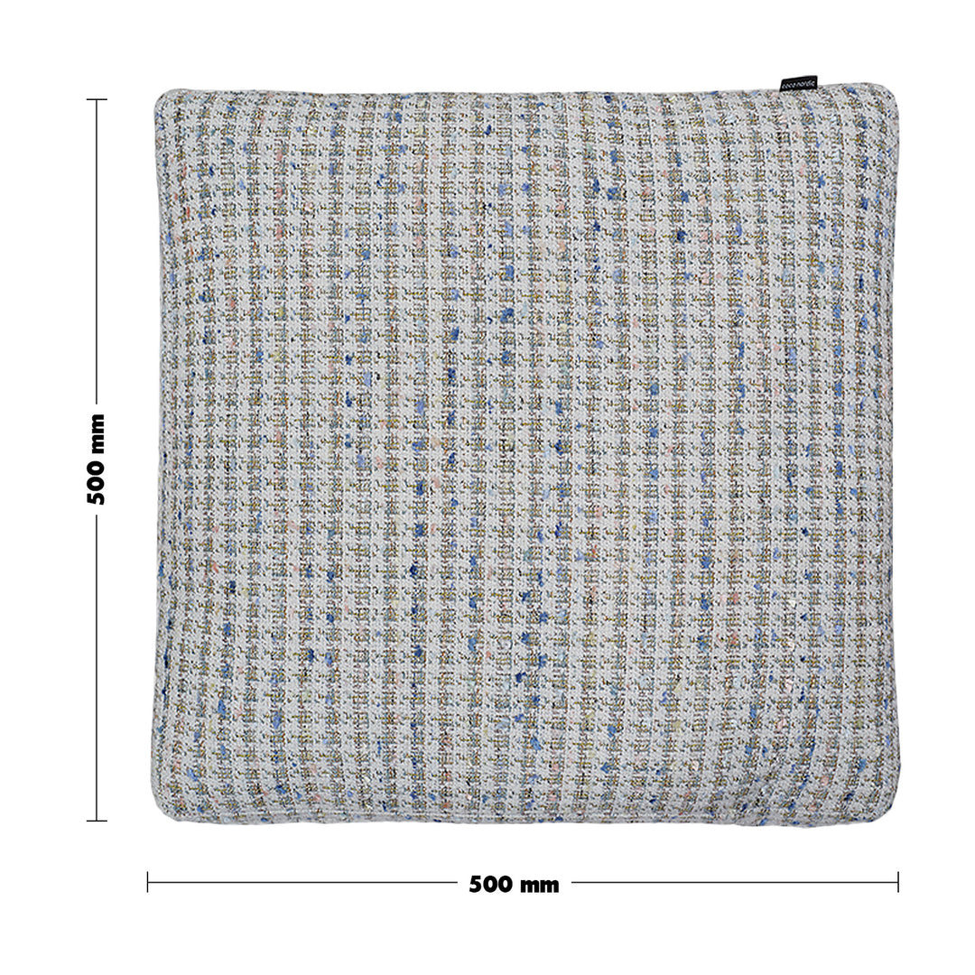 Minimalist Fabric Sofa Pillow PEARL White Size Chart