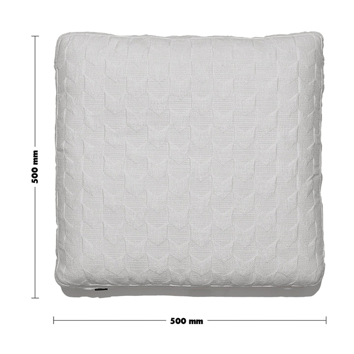 Minimalist Fabric Sofa Pillow ANGLE White Size Chart