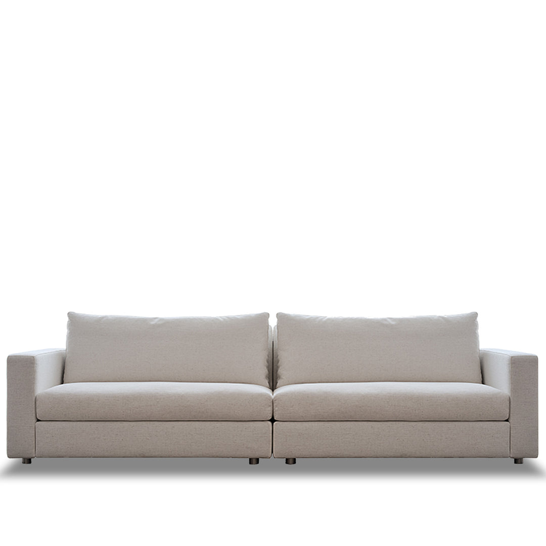 Minimalist Fabric 4 Seater Sofa WHITE Situational
