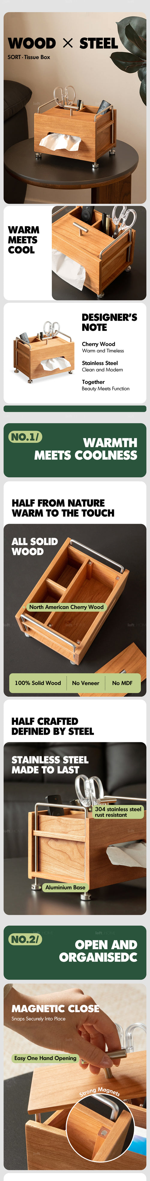 Scandinavian Cherry Wood Tissue Box SORT Good to Know Preview-1