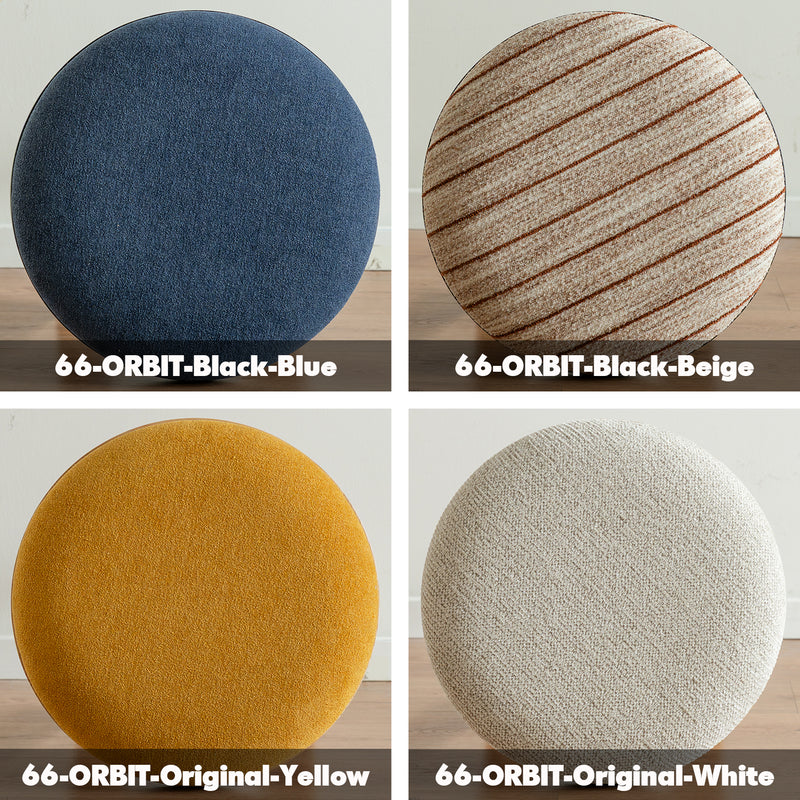 Bauhaus Ash Wood Boucle Fabric Stool ORBIT Color Swatches