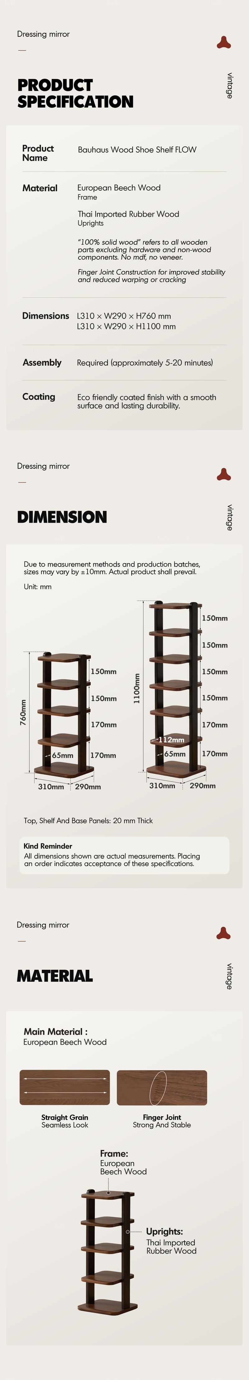 Bauhaus Wood Shoe Shelf FLOW More Details and Instruction_3
