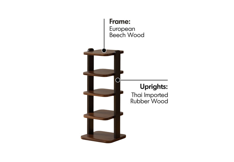 Bauhaus Wood Shoe Shelf FLOW Material Details Chart