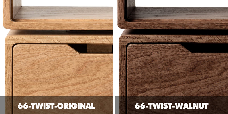 Scandinavian Oak Wood Revolving Side Table TWIST Color Swatches