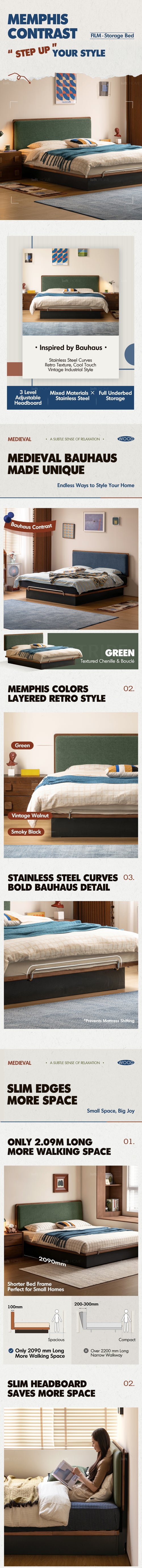 Bauhaus Walnut Wood Storage Bed FILM Good to Know Preview-1