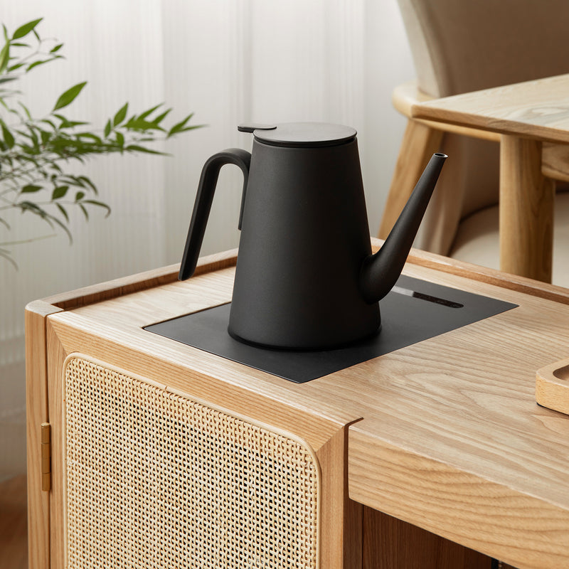 Scandinavian Oak Wood Wheel Tea Side Table VINE Color Swatches