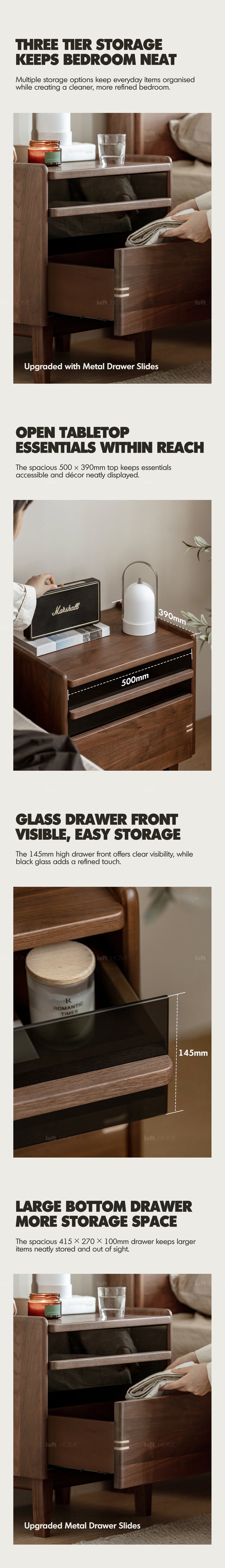 Japandi Walnut Wood Side Table DUSK Good to Know - 2