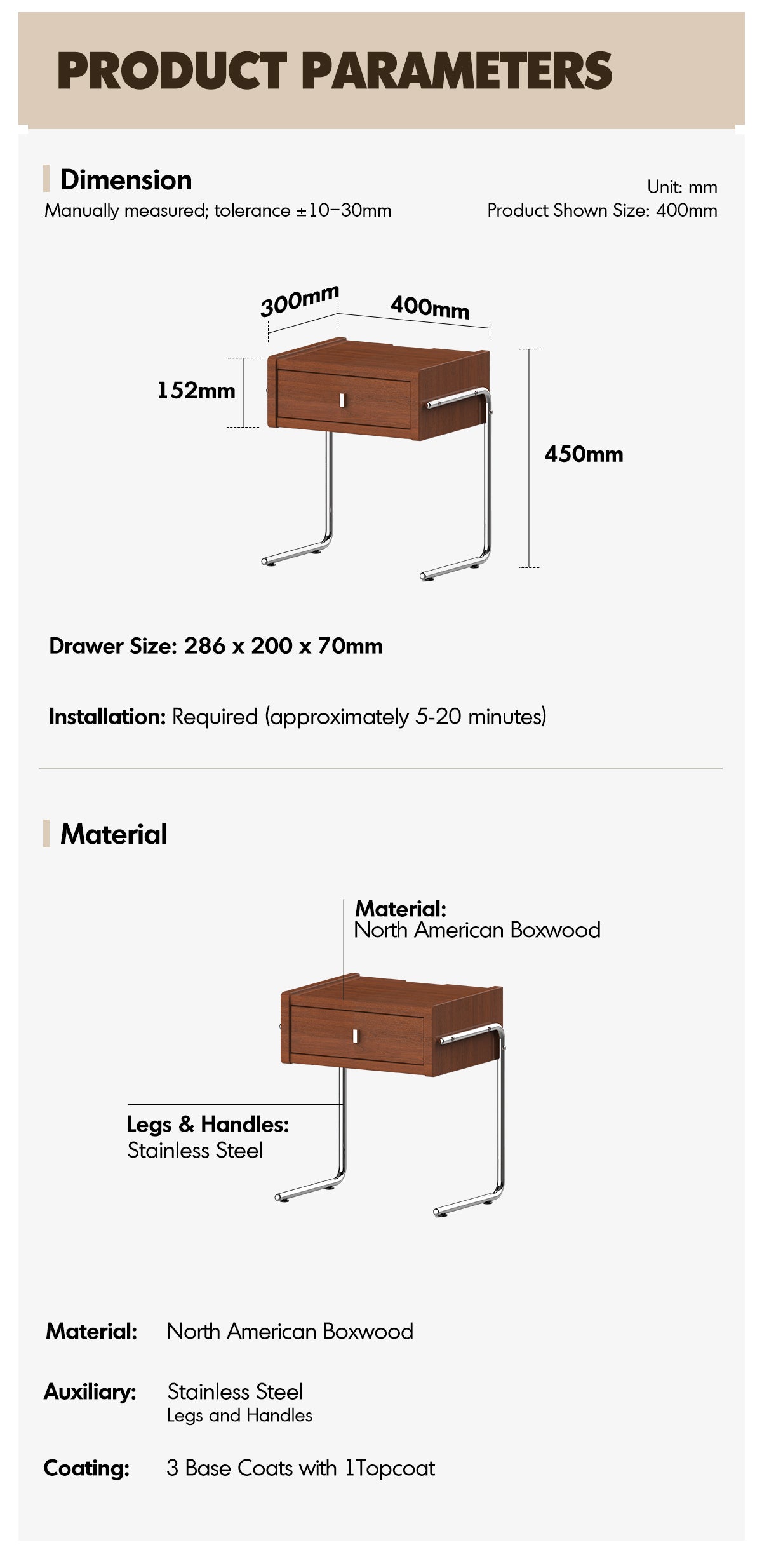 Bauhaus Boxwood Side Table NOBUO Good to Know - 6